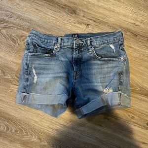GAP Women's Distressed Blue Jean Shorts